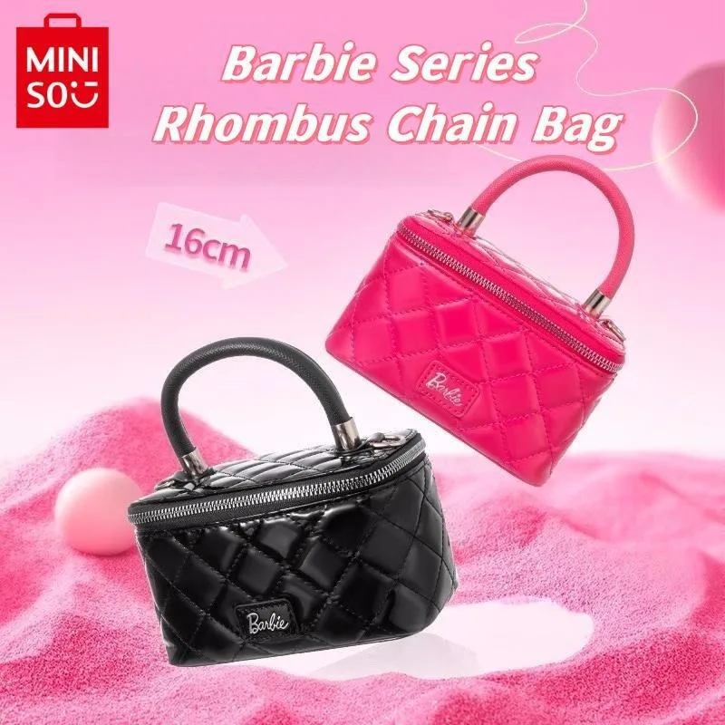 Genuine MINISO Famous Product Barbie Series Fashion Rhombic Style Square Messenger Bag Portable Ladies Storage Bag Girls Gift
Genuine MINISO Famous Product Barbie Series Fashion Rhombic Style Square Messenger Bag Portable Ladies Storage Bag Girls Gift