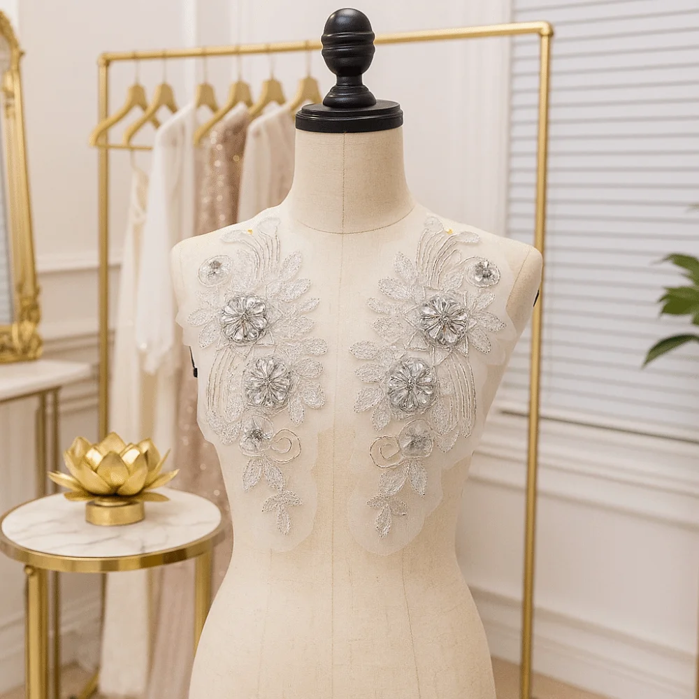 Rhinestones Rhinestones Applique Flower Design Fashion Lace Flower Applique Handmade DIY Clothing Applique Bridal Accessories
Rhinestones Rhinestones Applique Flower Design Fashion Lace Flower Applique Handmade DIY Clothing Applique Bridal Accessories