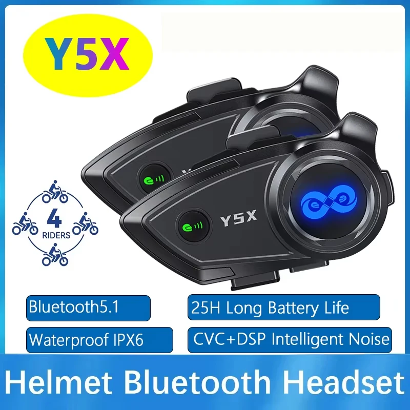 1/2 шт. Y5X мотоциклетный шлем Bluetooth-гарнитура для внутренней связи 4 гонщика группа 500/1000 м CVC + DSP двойной интеллектуальный шум IPX6 водонепроницаемый
1/2 шт. Y5X мотоциклетный шлем Bluetooth-гарнитура для внутренней связи 4 гонщика группа 500/1000 м CVC + DSP двойной интеллектуальный шум IPX6 водонепроницаемый