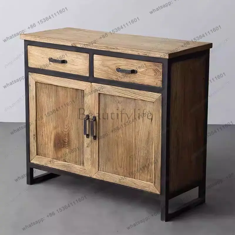 American porch cabinet industrial style wrought iron storage solid wood retro drawer cabinet
American porch cabinet industrial style wrought iron storage solid wood retro drawer cabinet