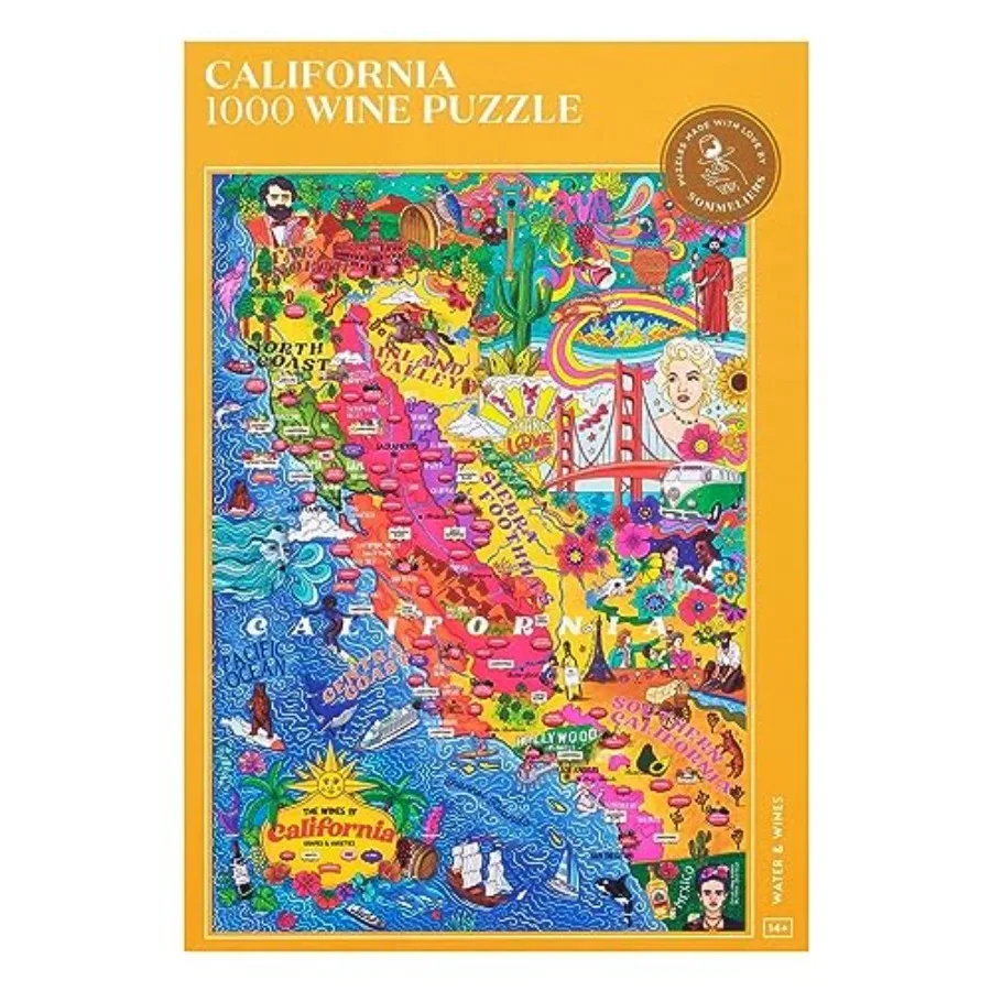 Wine Puzzle - Hand-Drawn Jigsaw 1000 Pcs Puzzle for Adults - Featuring Wines and Geography
Wine Puzzle - Hand-Drawn Jigsaw 1000 Pcs Puzzle for Adults - Featuring Wines and Geography