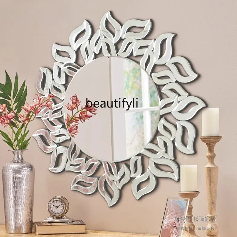 K185 American round mirror entrance bathroom dressing mirror guest restaurant decorative hanging mirror
K185 American round mirror entrance bathroom dressing mirror guest restaurant decorative hanging mirror