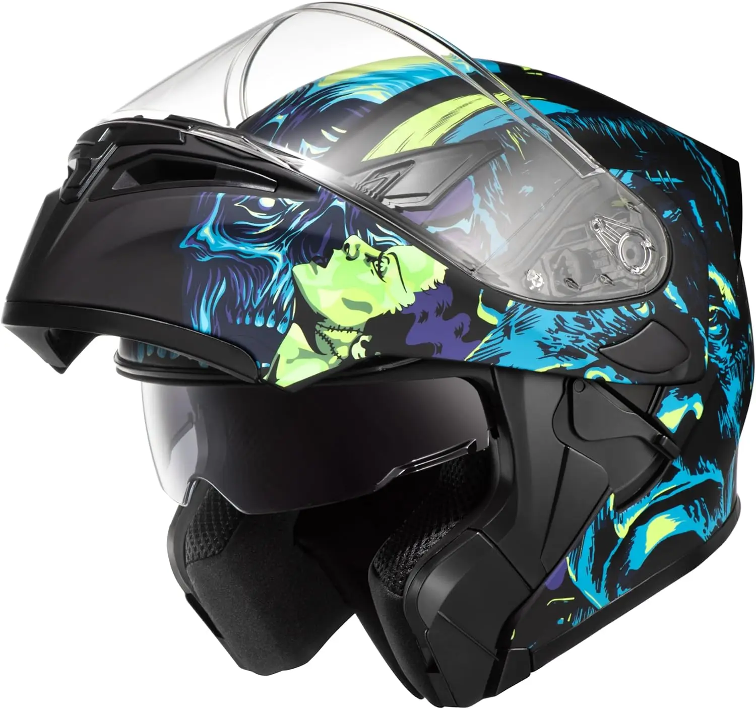 Motorcycle Dual Visor Flip up Modular Full Face Helmet with DOT Certification of Impressionism
Motorcycle Dual Visor Flip up Modular Full Face Helmet with DOT Certification of Impressionism