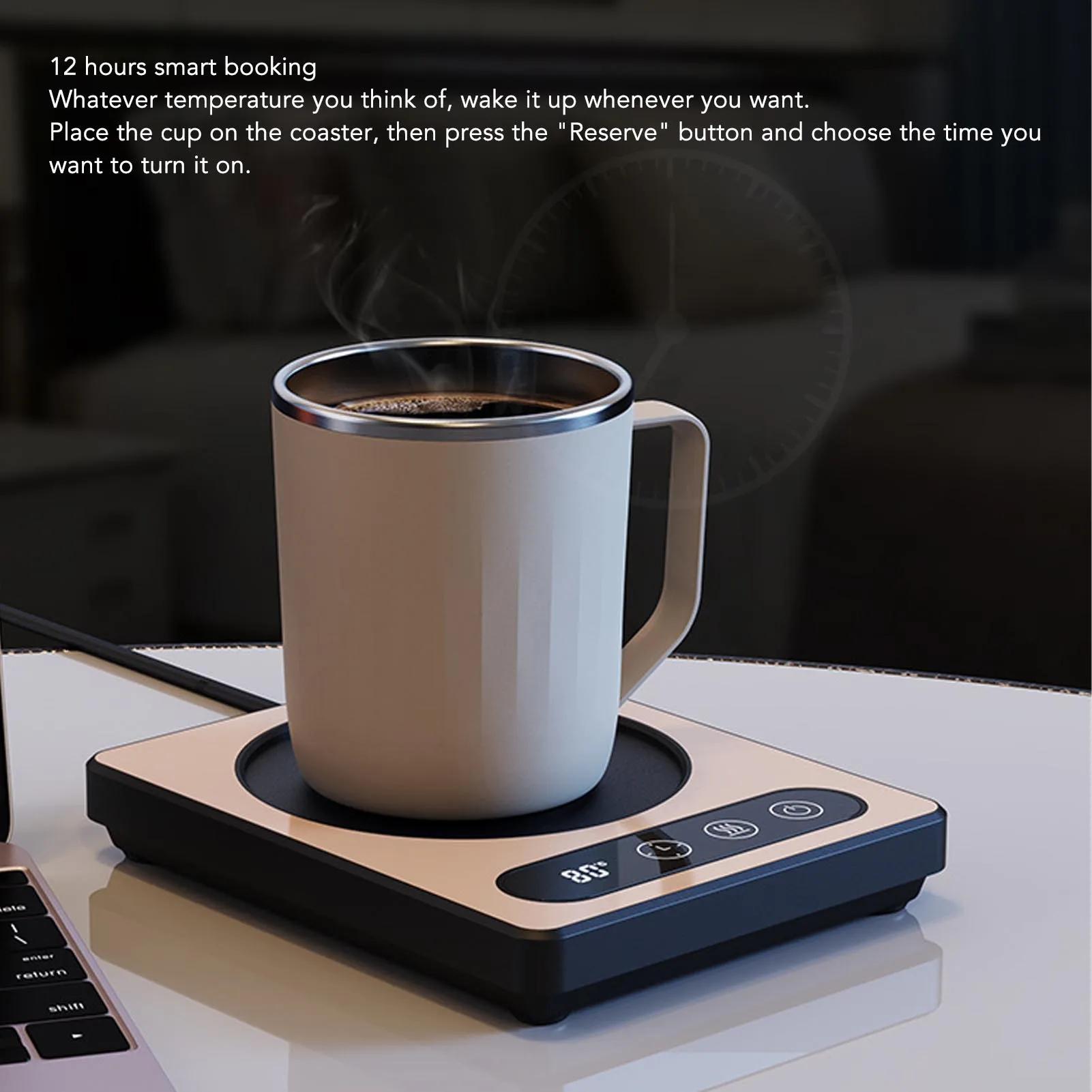 Coffee Cup Heater 36W Touch Control 12h Timing Smart Coffee Mug Heater for Coffee Beverage Milk Tea Hot Chocolate Silver
Coffee Cup Heater 36W Touch Control 12h Timing Smart Coffee Mug Heater for Coffee Beverage Milk Tea Hot Chocolate Silver