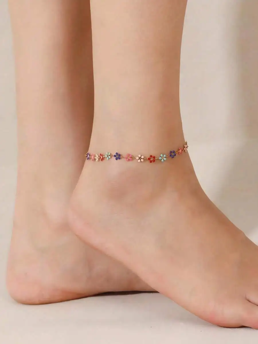 Colorful Daisy Flower Anklet For Women Daily Foot Jewelry Beach Holiday Accessory
Colorful Daisy Flower Anklet For Women Daily Foot Jewelry Beach Holiday Accessory
