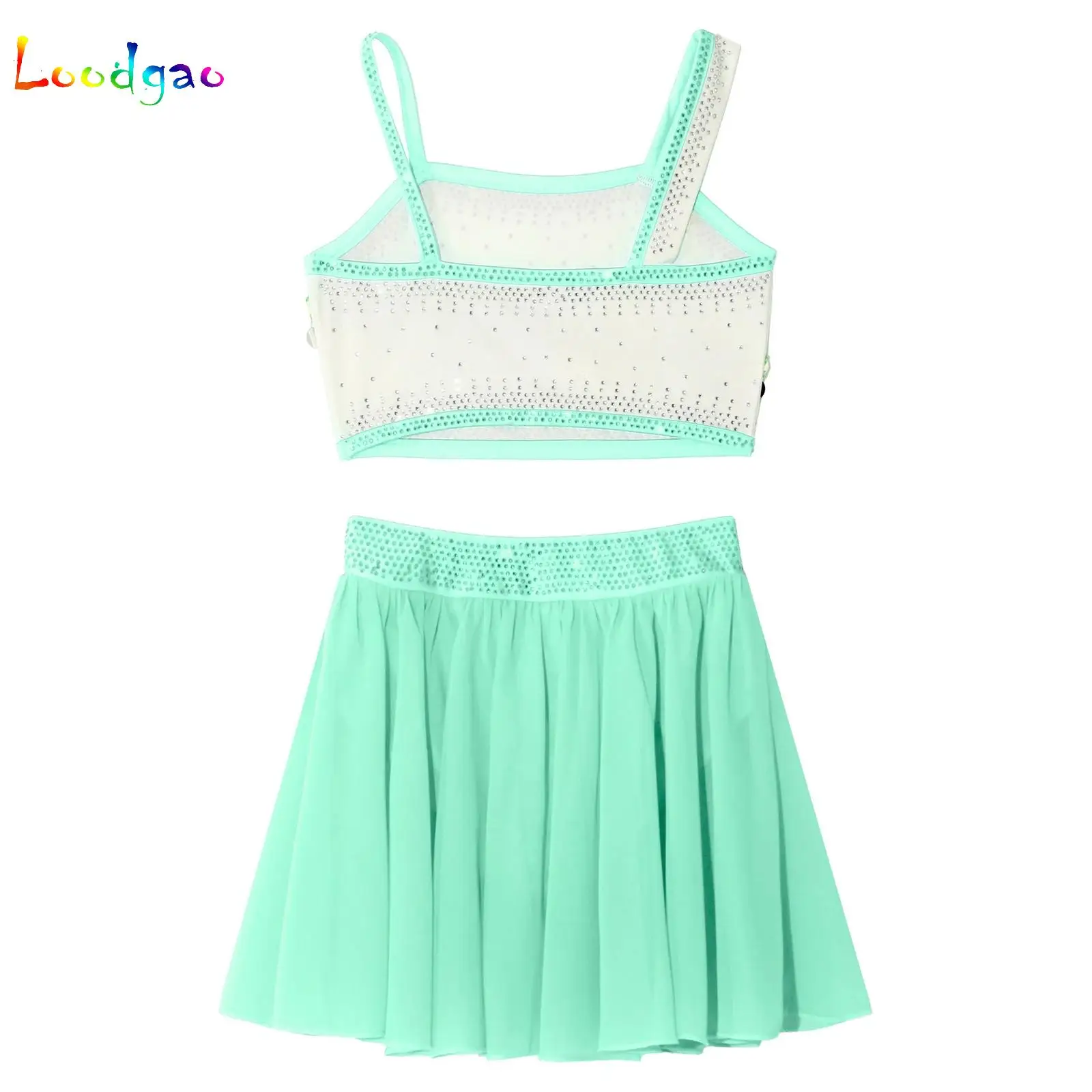 Kids Girls Belly Dance Set Arabian Princess Costume Asymmetrical Crop Top with Chiffon Skirt Outfit for Cheerleading Performance
Kids Girls Belly Dance Set Arabian Princess Costume Asymmetrical Crop Top with Chiffon Skirt Outfit for Cheerleading Performance