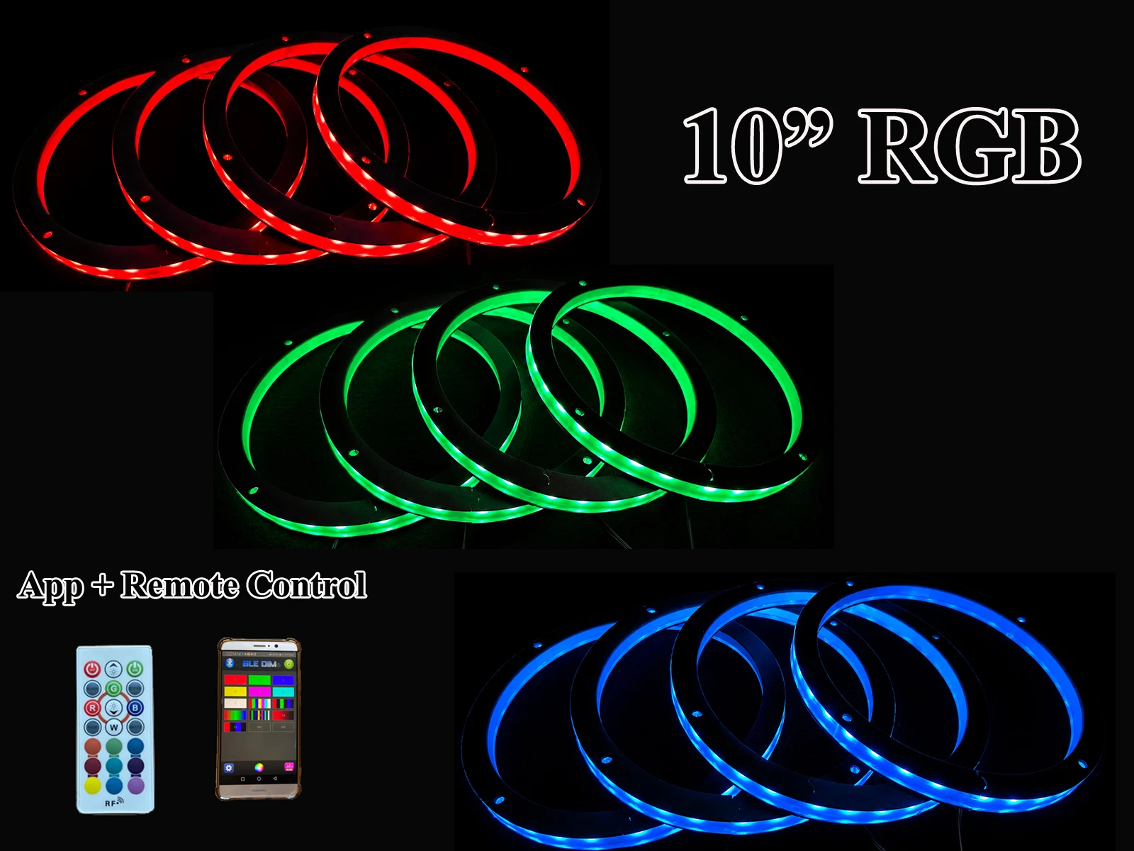 4PCS Universal 10in RGB LED Speaker Ring Lights Bluetooth APP & Remote Control Waterproof Audio Lighting Kits
4PCS Universal 10in RGB LED Speaker Ring Lights Bluetooth APP & Remote Control Waterproof Audio Lighting Kits