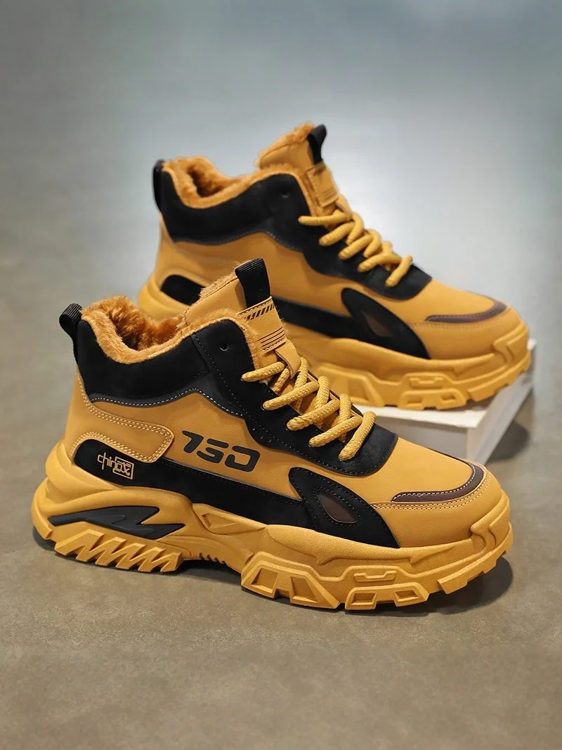 Men's High-Top Winter Boots Fleece-Lined Outdoor Climbing Sports Anti-slip Wear-resistant Workwear Boots Casual Style
Men's High-Top Winter Boots Fleece-Lined Outdoor Climbing Sports Anti-slip Wear-resistant Workwear Boots Casual Style