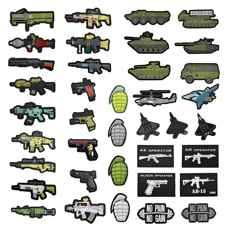 Tactical AK Rifle Weapon Patch Q Version Gun Morale Badges 3D PVC Glock Hook&Loop Patch F22 Fighter Jet Military Armband
Tactical AK Rifle Weapon Patch Q Version Gun Morale Badges 3D PVC Glock Hook&Loop Patch F22 Fighter Jet Military Armband