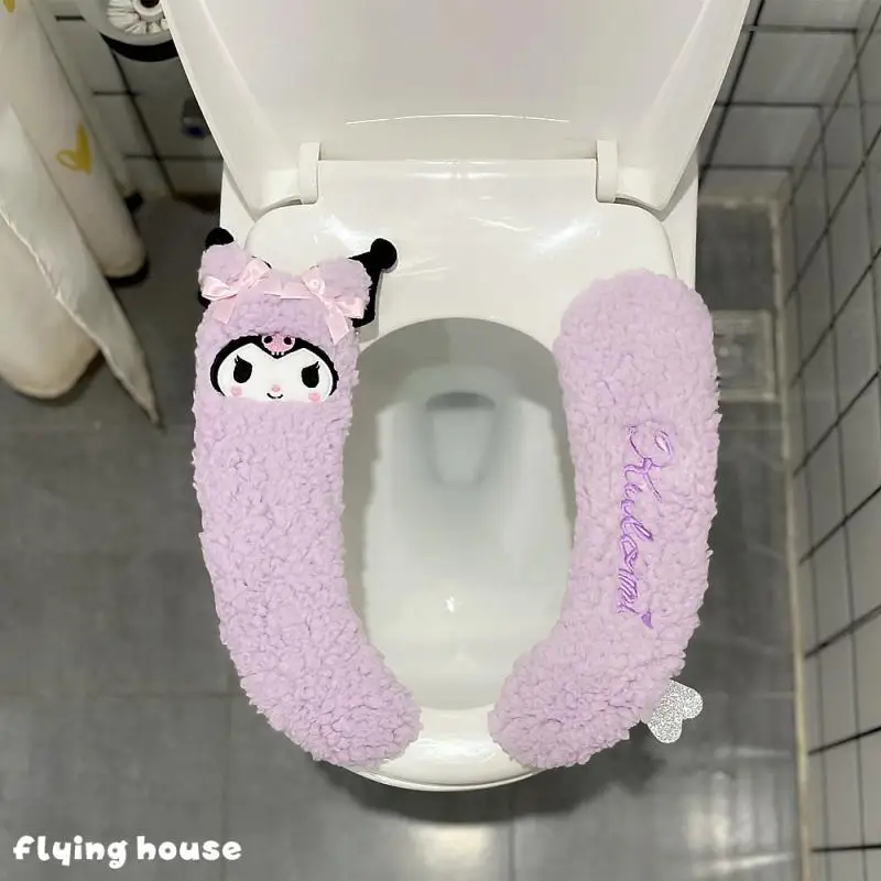 New Kuromi Cinnamoroll Anime Kawaii Sanrio Thickened Toilet Mat Cute Cartoon My Melody Home Warm Toilet Seat Cover Pad Gifts
New Kuromi Cinnamoroll Anime Kawaii Sanrio Thickened Toilet Mat Cute Cartoon My Melody Home Warm Toilet Seat Cover Pad Gifts