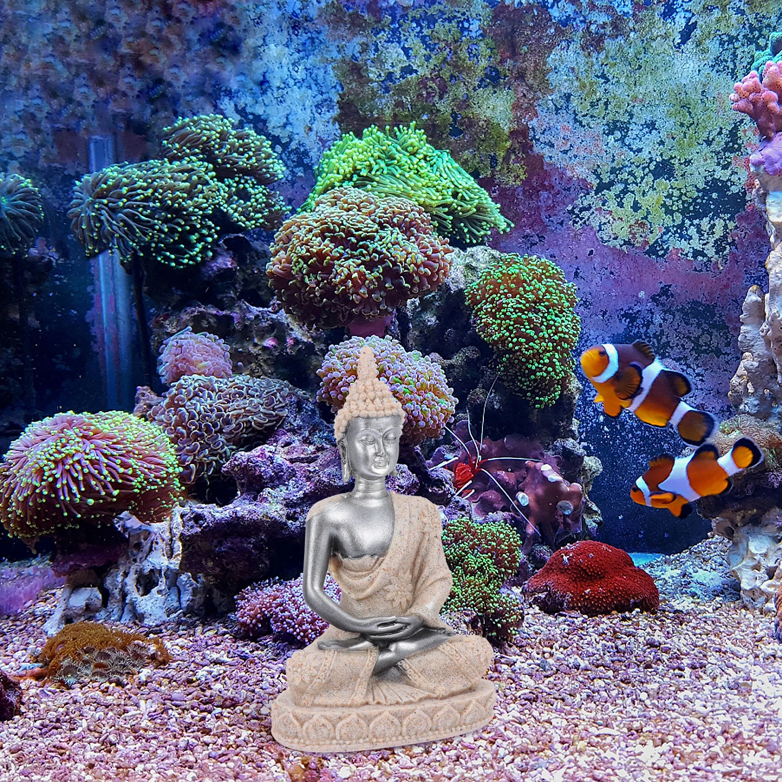 Buddha Statue Decoration Fish Tank Landscape Sandstone Ornaments Aquarium Pets Play Hide Scenery Easy Decorate Flat Bottom 
Buddha Statue Decoration Fish Tank Landscape Sandstone Ornaments Aquarium Pets Play Hide Scenery Easy Decorate Flat Bottom