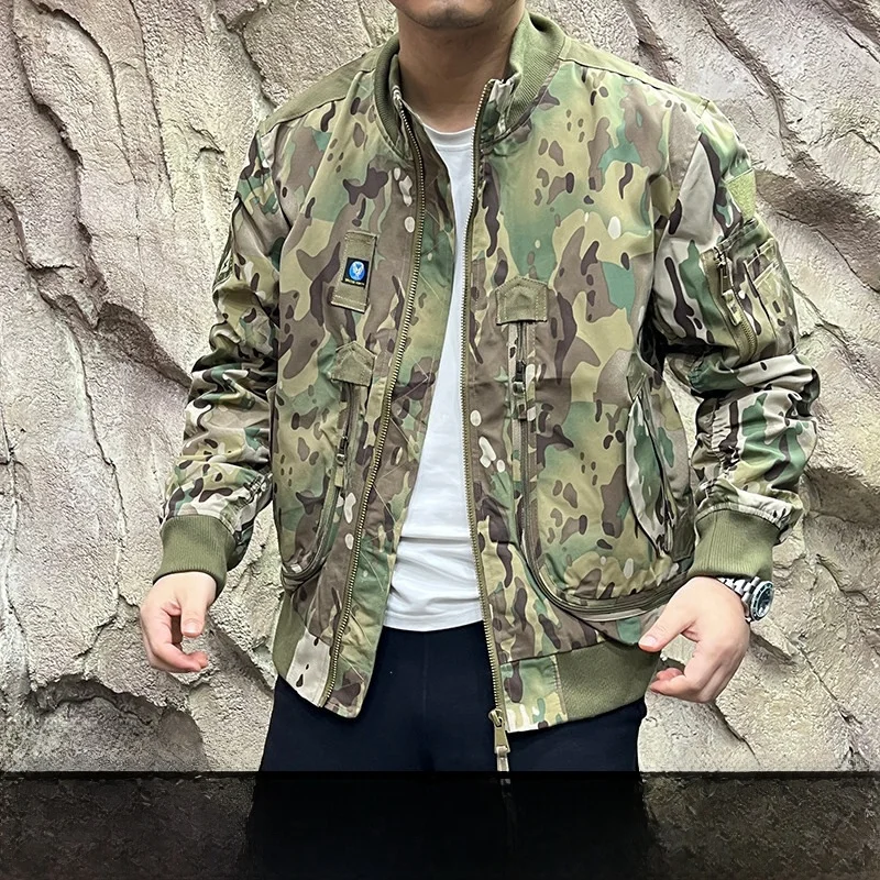 Heavyweight Metal Nylon Retro Sli Motorcycle MA Flight Bomber Jaet Men's Stand Fit Long Sve Baseball Collar Coat
Heavyweight Metal Nylon Retro Sli Motorcycle MA Flight Bomber Jaet Men's Stand Fit Long Sve Baseball Collar Coat