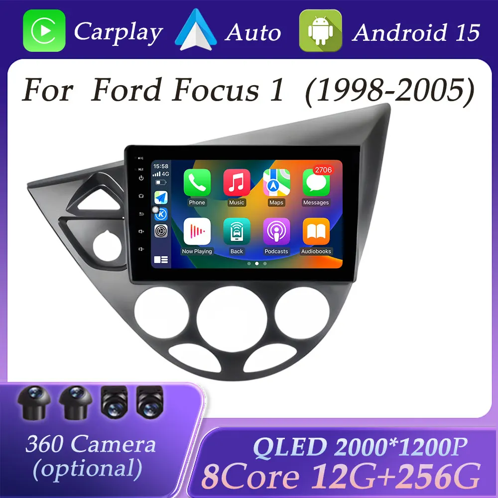 CarPlay for Ford Focus 1 1998 - 2005 DSP Stereo Car Video Audio Radio Multimedia Player GPS Navigation Autoradio QLED Screen BT
CarPlay for Ford Focus 1 1998 - 2005 DSP Stereo Car Video Audio Radio Multimedia Player GPS Navigation Autoradio QLED Screen BT