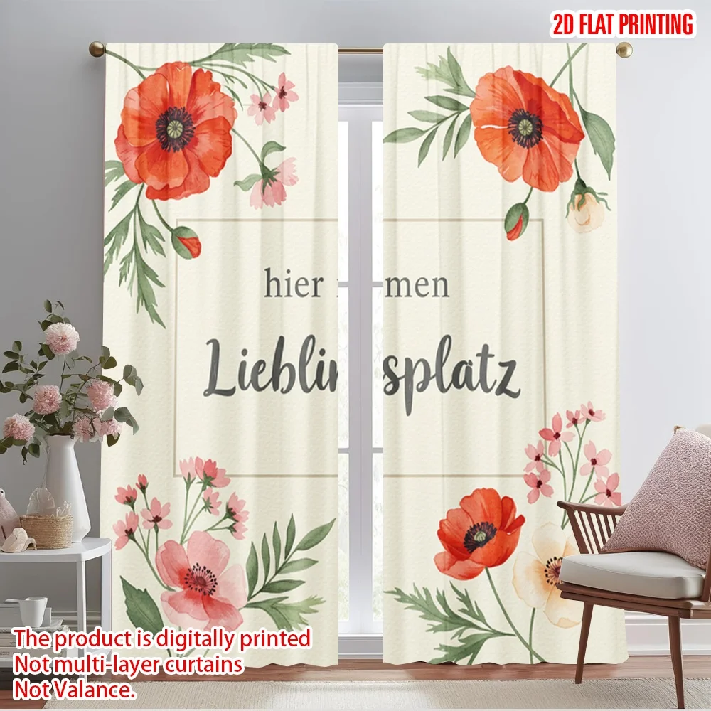 2pcs 2D flat printing Curtains My Favorite Spot Poppies 100% Polyester Without Electricity Family Party for Multipurpose Event
2pcs 2D flat printing Curtains My Favorite Spot Poppies 100% Polyester Without Electricity Family Party for Multipurpose Event