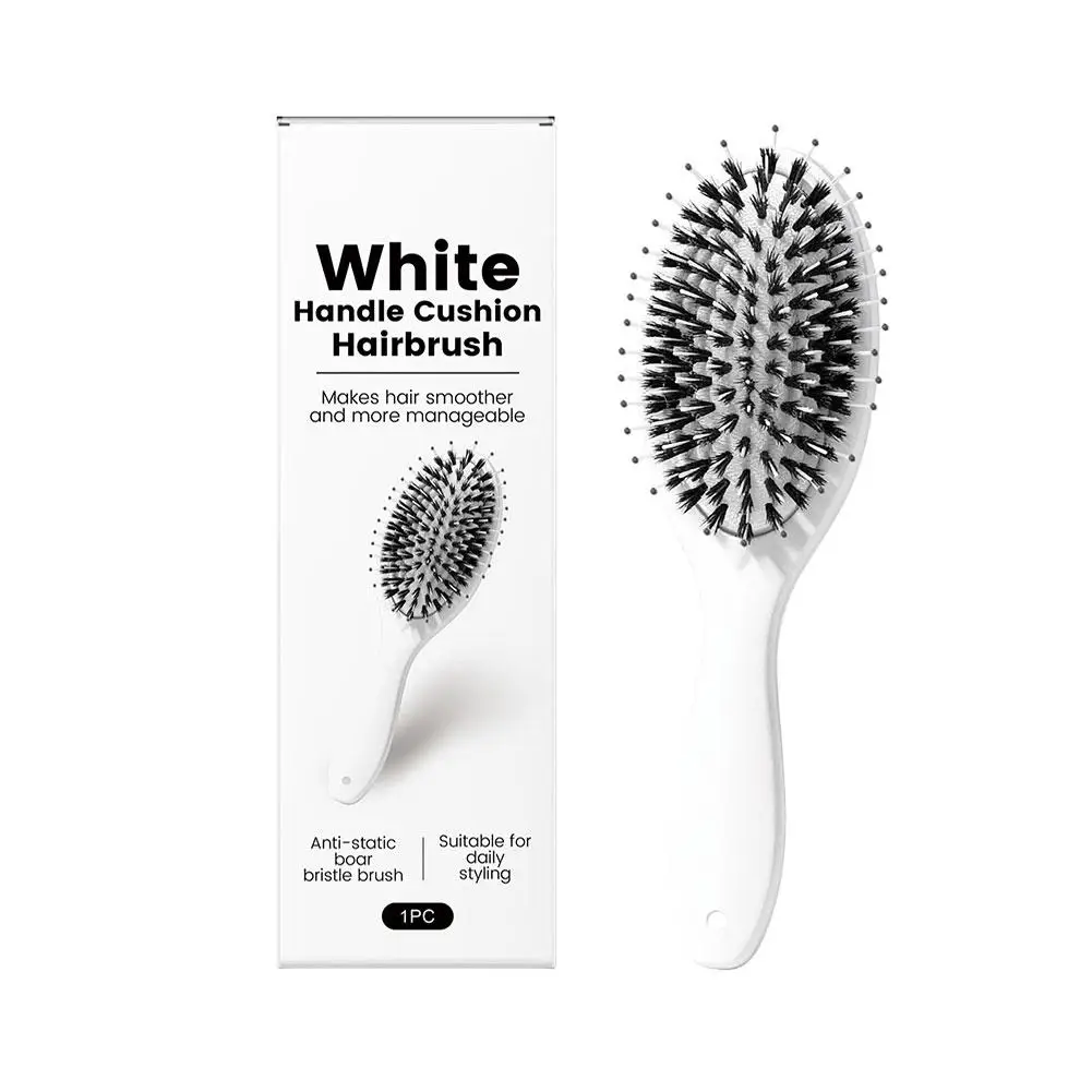 Natural Boar Bristle Cushion Hair Brush - Reduces Static Electricity & Leaves Hair Silky Smooth Anti-Static Comb Daily Hair Tool
Natural Boar Bristle Cushion Hair Brush - Reduces Static Electricity & Leaves Hair Silky Smooth Anti-Static Comb Daily Hair Tool