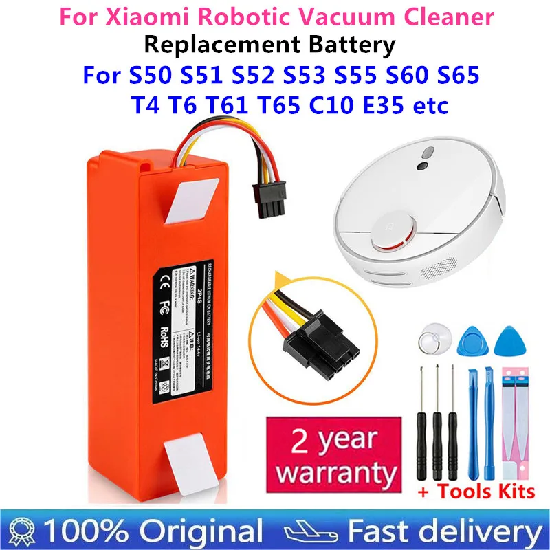 Original Replacement Battery BRR-2P4S-5200D for XIAOMI 1S 1ST Roborock SDJQR01RR Sweeping Mopping Robot Vacuum Cleaner 12800mAh
Original Replacement Battery BRR-2P4S-5200D for XIAOMI 1S 1ST Roborock SDJQR01RR Sweeping Mopping Robot Vacuum Cleaner 12800mAh