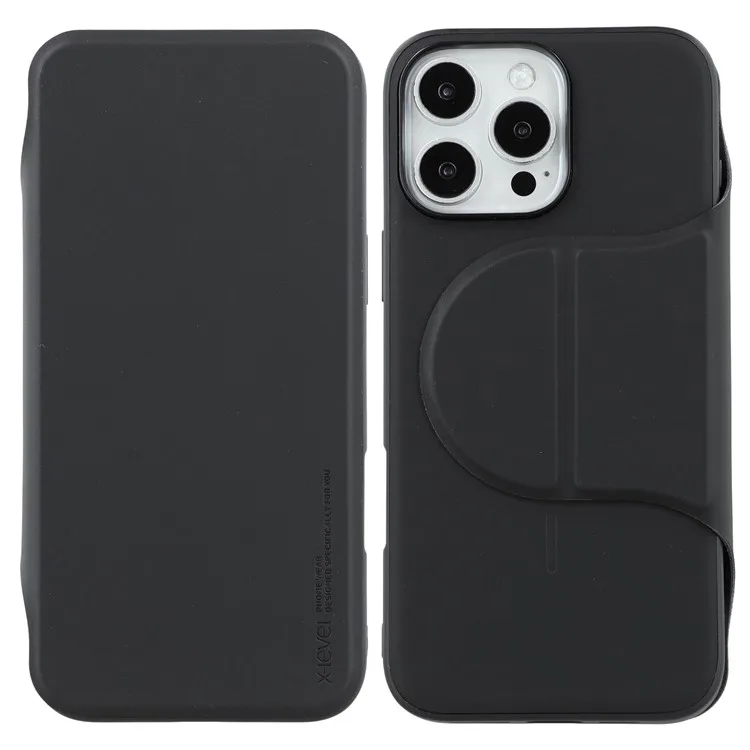 X-LEVEL For iPhone 16 Pro Max Magnetic Case Leather Flip Stand Phone Cover with Card Holder Detachable Design - Black
X-LEVEL For iPhone 16 Pro Max Magnetic Case Leather Flip Stand Phone Cover with Card Holder Detachable Design - Black