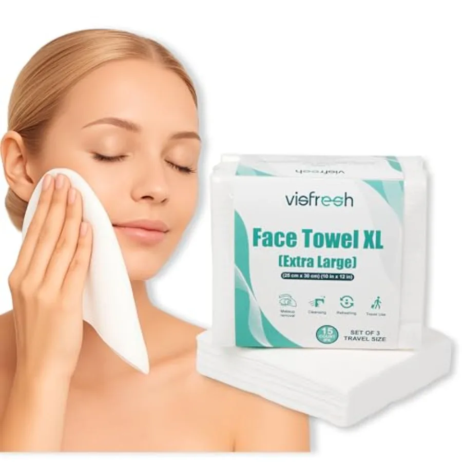 Disposable Face Towel Travel Pack, 3 Packs, 45 Towels, Visfresh
Disposable Face Towel Travel Pack, 3 Packs, 45 Towels, Visfresh