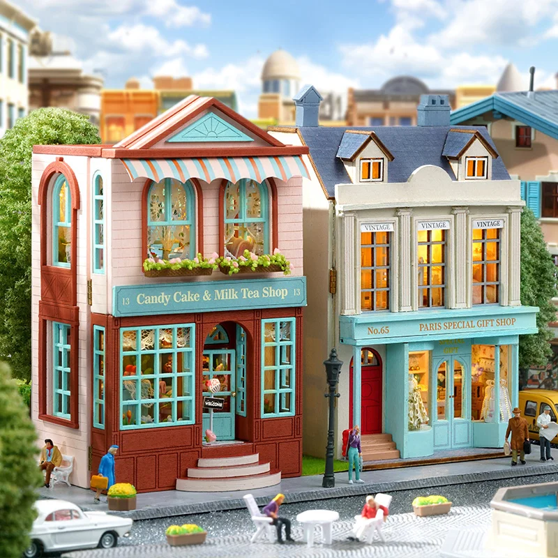 DIY Miniature House Kit Wooden Dollhouse Furniture with LED Mini Doll House Home Villa Garden Model Toy for Birthday Gifts
DIY Miniature House Kit Wooden Dollhouse Furniture with LED Mini Doll House Home Villa Garden Model Toy for Birthday Gifts