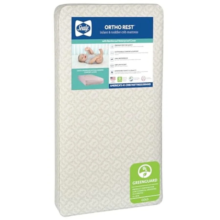 Ortho Rest Crib and Toddler Mattress Waterproof Extra Firm with 150 Coils GREENGUARD Gold Certified Orthopedic Support 52" x 28
Ortho Rest Crib and Toddler Mattress Waterproof Extra Firm with 150 Coils GREENGUARD Gold Certified Orthopedic Support 52" x 28