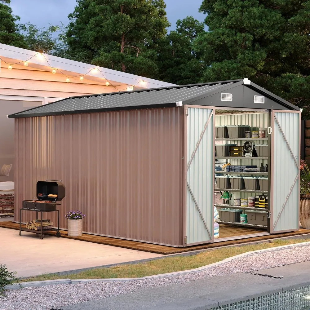 12x7.5 FT Shed Outdoor Storage Shed, with Spacious Door Large Sheds, with Double Lockable Door Galvanized Metal Shed
12x7.5 FT Shed Outdoor Storage Shed, with Spacious Door Large Sheds, with Double Lockable Door Galvanized Metal Shed