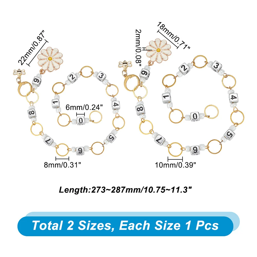 Flower & Bee Pendant Knitting Row Counter Chains Acrylic & Alloy Enamel & Brass Linking Ring Locking Stitch Marker
Flower & Bee Pendant Knitting Row Counter Chains Acrylic & Alloy Enamel & Brass Linking Ring Locking Stitch Marker