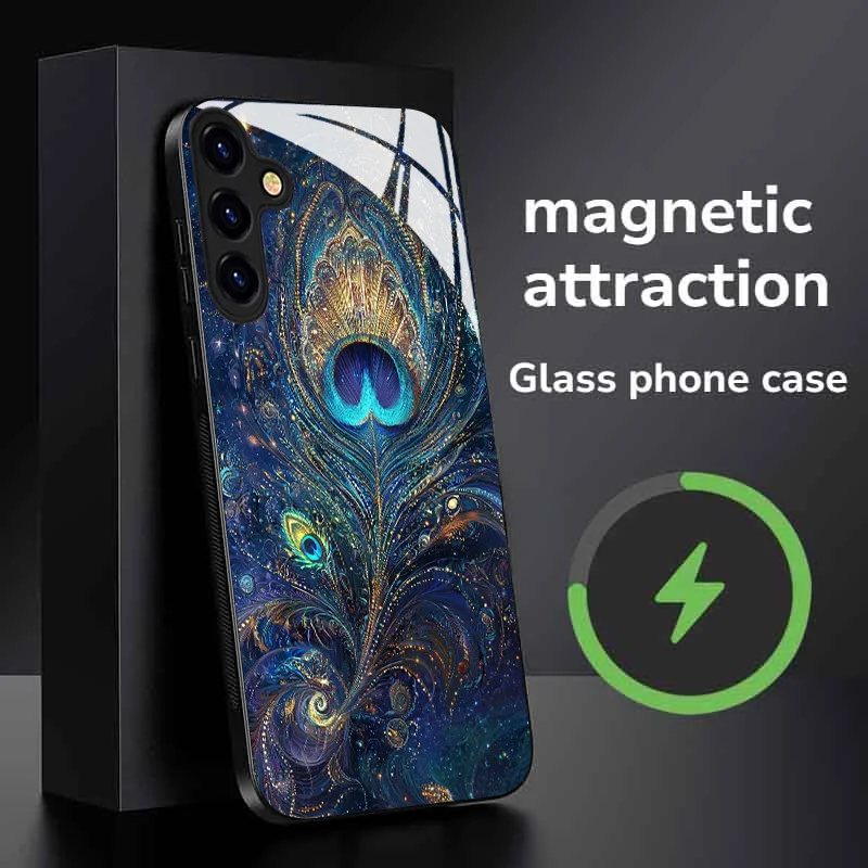 Peacock Feather Peacock Feather Pattern Magnetic Glass Phone Case, for iPhone 17/ 16/ 15/ 14/ 13/ 12/ Plus/ Pro/ Pro Max 17Air
Peacock Feather Peacock Feather Pattern Magnetic Glass Phone Case, for iPhone 17/ 16/ 15/ 14/ 13/ 12/ Plus/ Pro/ Pro Max 17Air