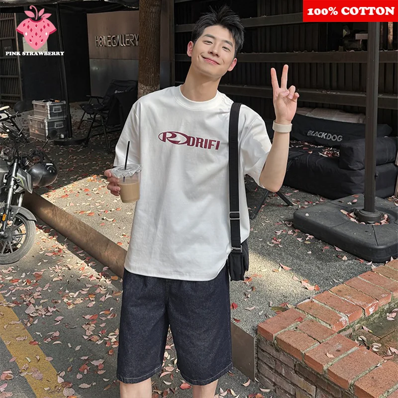Fashion Brand Letter Print T-shirt Men Summer 2025 New 100% Cotton Short sleeve Korean Street White T-shirt Y2k Top Men clothing
Fashion Brand Letter Print T-shirt Men Summer 2025 New 100% Cotton Short sleeve Korean Street White T-shirt Y2k Top Men clothing