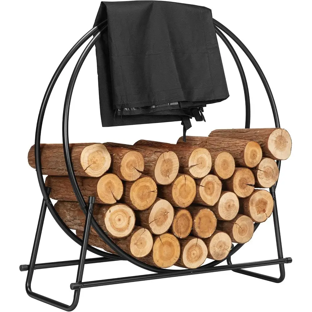 32 Inches Log Rack Hoop with Cover, Heavy Duty Solid Steel Wood Storage Rack and Cover Set with Zipper, Round Log Holder Ring fo
32 Inches Log Rack Hoop with Cover, Heavy Duty Solid Steel Wood Storage Rack and Cover Set with Zipper, Round Log Holder Ring fo