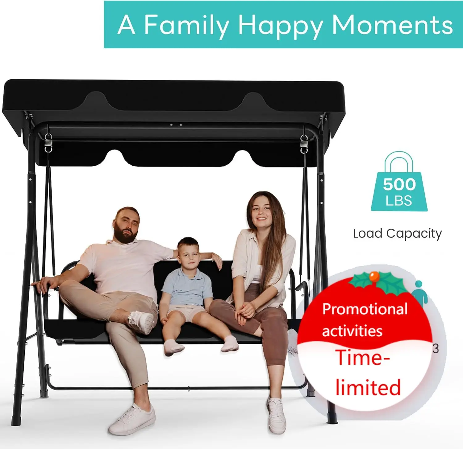 Outdoor Patio Swing Chair with Adjustable Canopy, Outdoor Patio Glider Swing with Heavy Duty Stand for 3 Adult Persons, Ideal fo
Outdoor Patio Swing Chair with Adjustable Canopy, Outdoor Patio Glider Swing with Heavy Duty Stand for 3 Adult Persons, Ideal fo