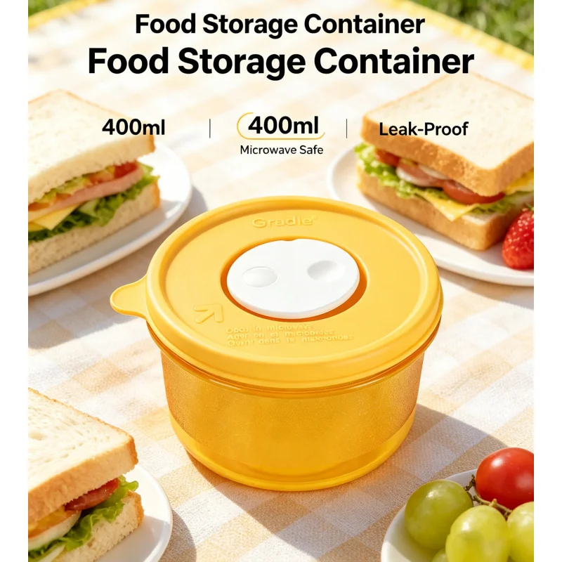Shockproof Unbreakable Gradle 400ml Microwave Safe Rice Food Container, 1 Pack
Shockproof Unbreakable Gradle 400ml Microwave Safe Rice Food Container, 1 Pack