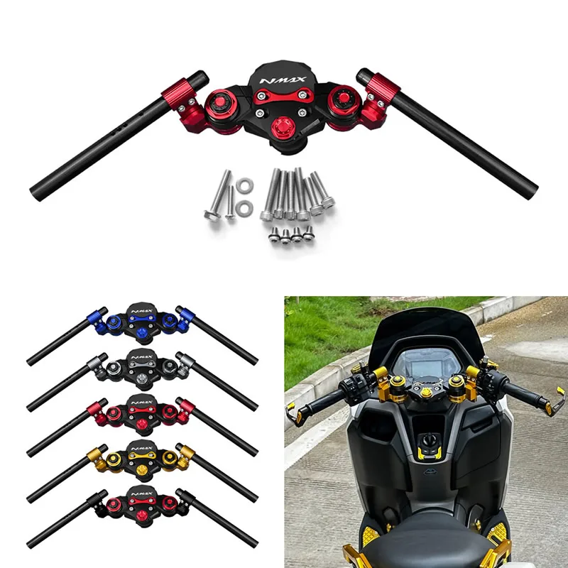 CNC Aluminum Motorcycle Handlebar With Handlebar Clamp For Yamaha NMAX 125 150 155 V2/V3 2022-2026
CNC Aluminum Motorcycle Handlebar With Handlebar Clamp For Yamaha NMAX 125 150 155 V2/V3 2022-2026