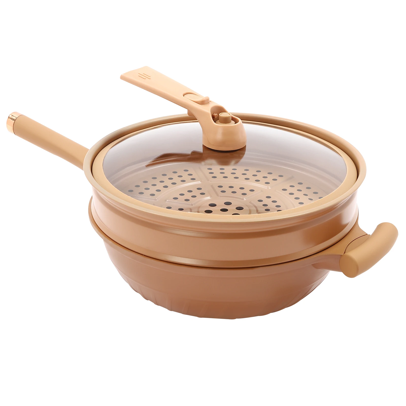 Multifunctional Pressure Cooker, Nonstick Frying Pan with Steam Basket & Lid, Frying Pan Steamer Chef Pan, Cooking Utensils
Multifunctional Pressure Cooker, Nonstick Frying Pan with Steam Basket & Lid, Frying Pan Steamer Chef Pan, Cooking Utensils