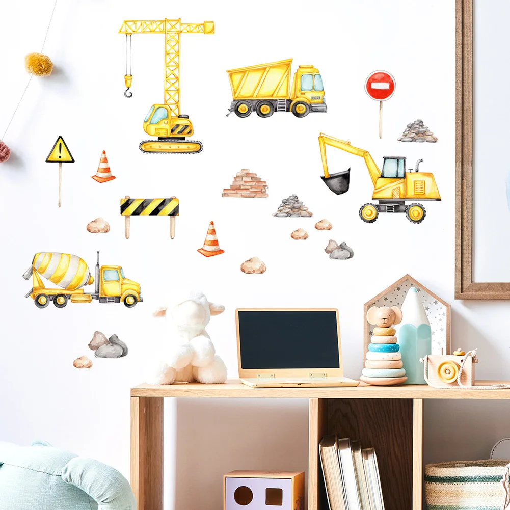 Cartoon Engineering Vehicle Pattern Wall Sticker Boy Kids Room Background Decoration Mural Home Decor Self Adhesive Wallpaper
Cartoon Engineering Vehicle Pattern Wall Sticker Boy Kids Room Background Decoration Mural Home Decor Self Adhesive Wallpaper