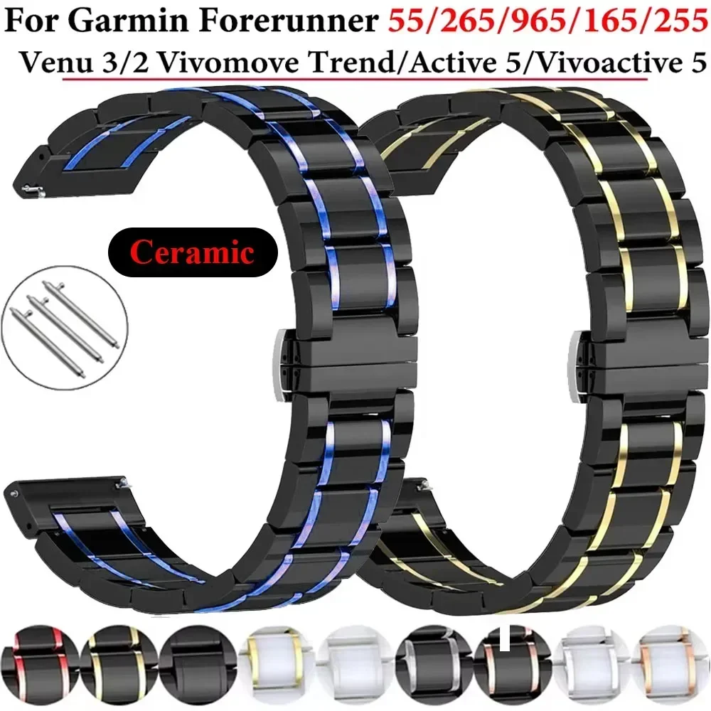 20mm 22mm Ceramic+Metal Strap For Garmin Venu 3/2 Forerunner 965 265 165 55 Bracelet Wristband Garmin Approach S50/Vivoactive 5
20mm 22mm Ceramic+Metal Strap For Garmin Venu 3/2 Forerunner 965 265 165 55 Bracelet Wristband Garmin Approach S50/Vivoactive 5