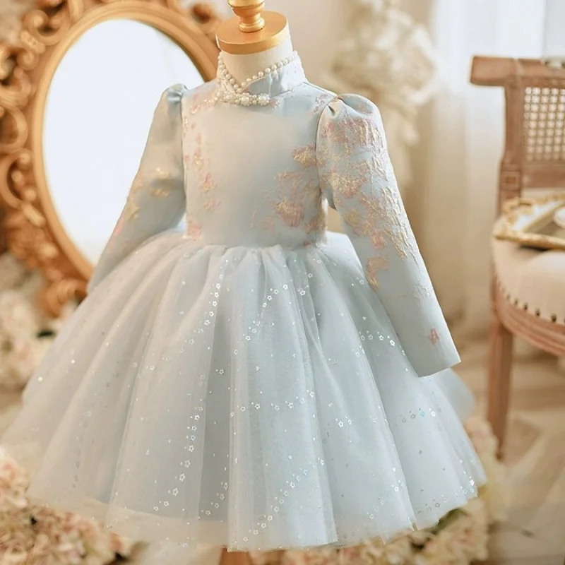 Long Sleeve Fairy-like Children's Little Dress for One-Year-Old Girl's Birthday Puffy Princess Dress Kindergarten Host Piano Com
Long Sleeve Fairy-like Children's Little Dress for One-Year-Old Girl's Birthday Puffy Princess Dress Kindergarten Host Piano Com