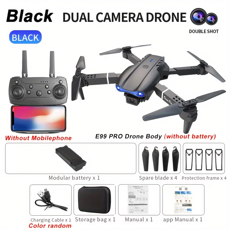 Радиоуправляемый дрон E99 PRO + двойная SD-камера + *1 + пульт управления *1 + пропеллеры *4 + инструкция *2 + режим Headless + взлет одной кнопкой
Радиоуправляемый дрон E99 PRO + двойная SD-камера + *1 + пульт управления *1 + пропеллеры *4 + инструкция *2 + режим Headless + взлет одной кнопкой