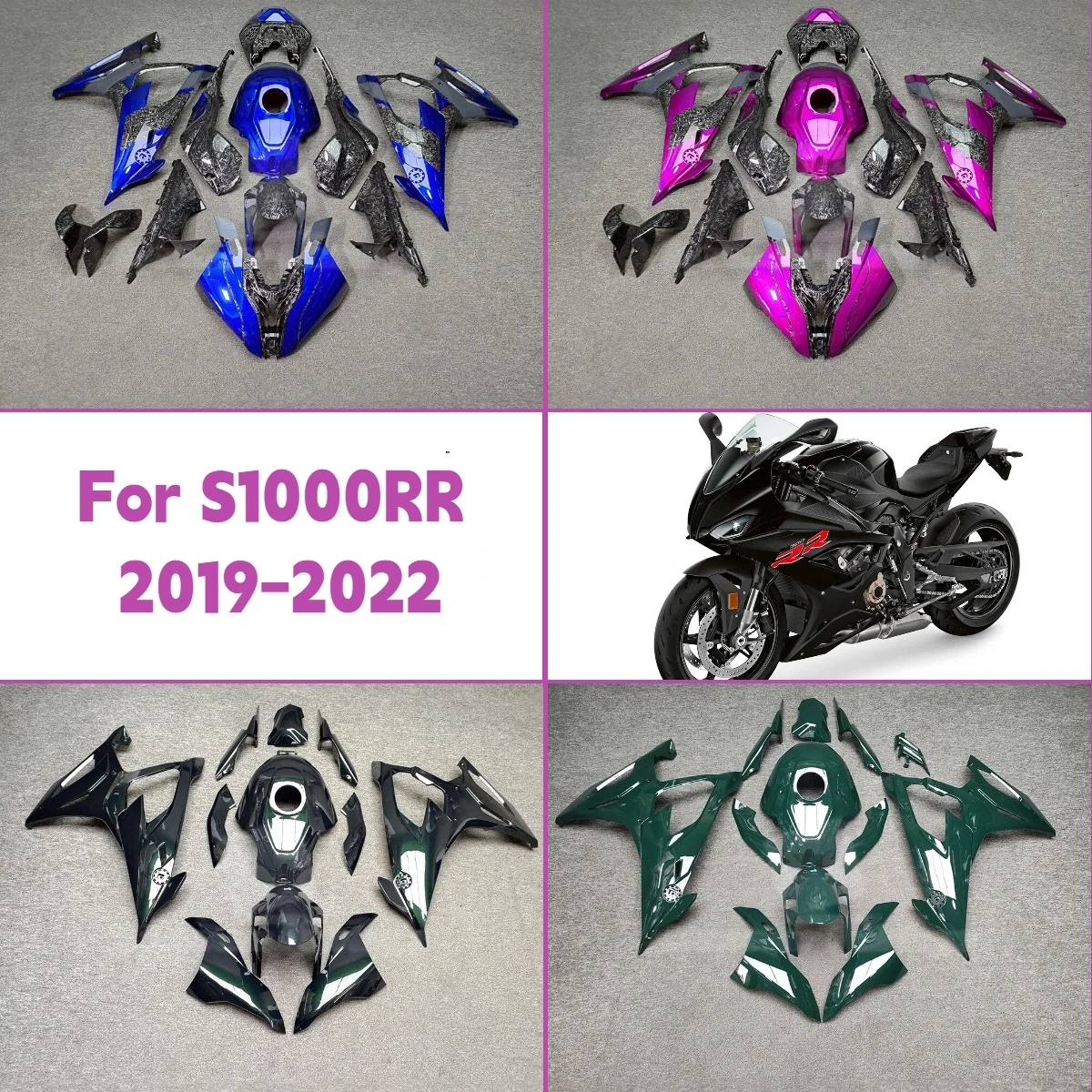 Fairings Fit 2019-2022 S1000RR Full ABS Painted Fairing Set Injection Molded Fit for 19-22 BMW S 1000RR
Fairings Fit 2019-2022 S1000RR Full ABS Painted Fairing Set Injection Molded Fit for 19-22 BMW S 1000RR