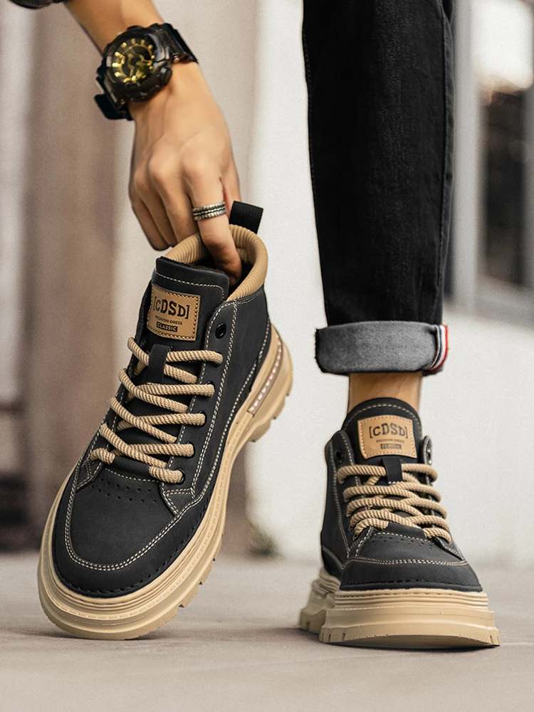 Men's Boots Leather Uppers Summer Style British Retro Mid-Calf Work Shoes Snow Cotton Boots Outdoor Casual Shoes
Men's Boots Leather Uppers Summer Style British Retro Mid-Calf Work Shoes Snow Cotton Boots Outdoor Casual Shoes