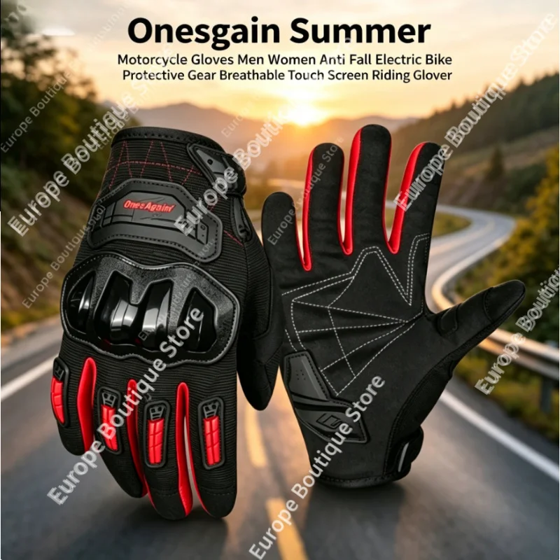 NEW OnesAgain Summer Motorcycle Gloves Men Women Anti Fall Electric Bike Protective Gear Breathable Touch Screen Riding Gloves
NEW OnesAgain Summer Motorcycle Gloves Men Women Anti Fall Electric Bike Protective Gear Breathable Touch Screen Riding Gloves