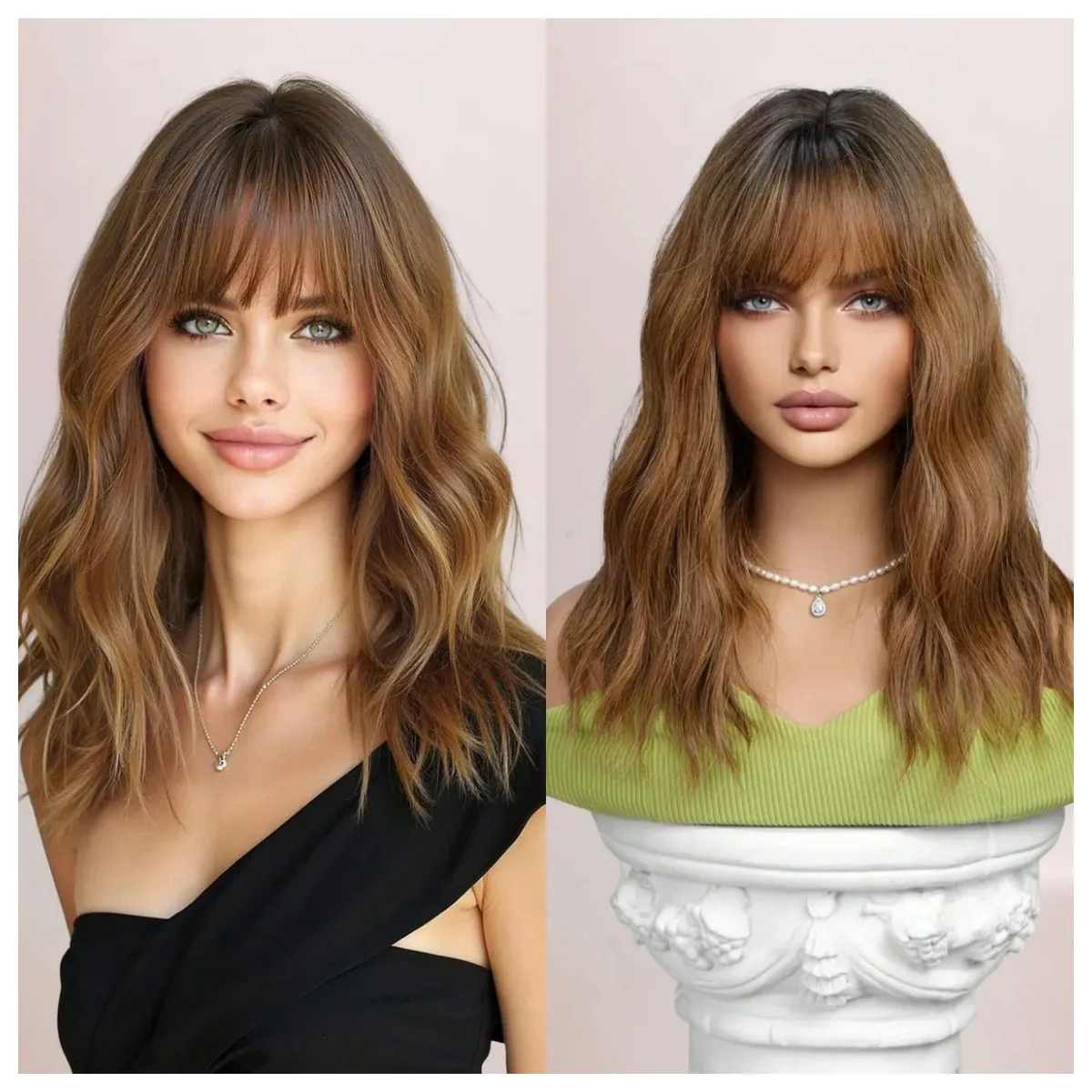 Golden Brown Short Bob Synthetic Wig with Bangs Wavy Casual Natural Look Heat Resistant Hair for Women Daily Use Party
Golden Brown Short Bob Synthetic Wig with Bangs Wavy Casual Natural Look Heat Resistant Hair for Women Daily Use Party