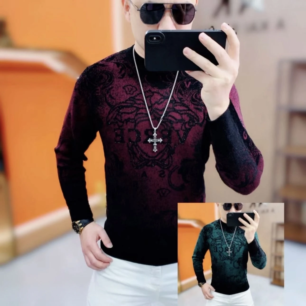 Men's Knitted Faion Sweater Winter New Sle Diamond Embroidery Slim Fit Base irt ort Length Long Sve round Ne Top
Men's Knitted Faion Sweater Winter New Sle Diamond Embroidery Slim Fit Base irt ort Length Long Sve round Ne Top