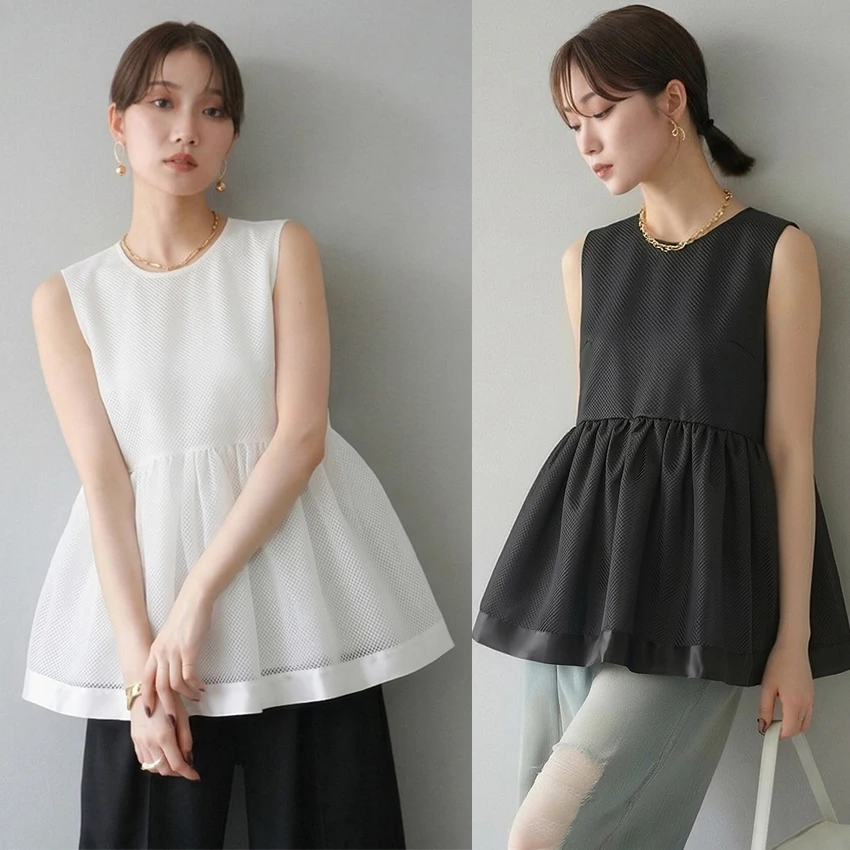 Japanese Style Lace Shirt Women's Base Layer Puffy Underwear Polyester Fiber Loose Fit Business Casual Pure Color No Sleeve
Japanese Style Lace Shirt Women's Base Layer Puffy Underwear Polyester Fiber Loose Fit Business Casual Pure Color No Sleeve