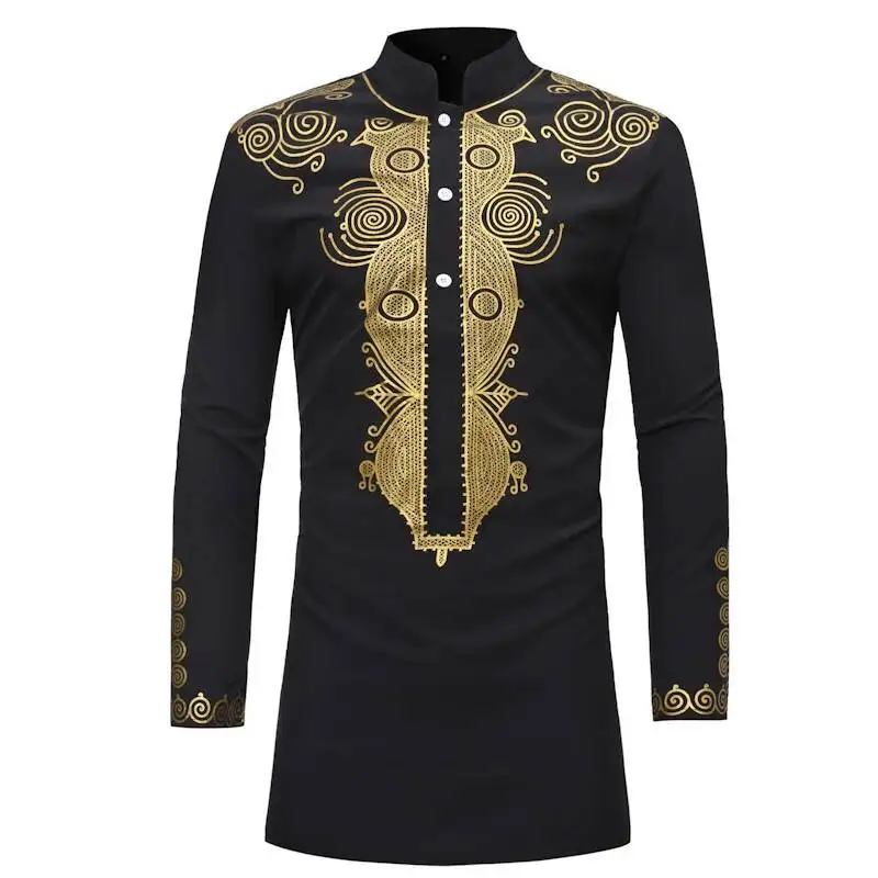 Medium Shirt National Long Printed Stand Collar Shirt Zt-18539
Medium Shirt National Long Printed Stand Collar Shirt Zt-18539