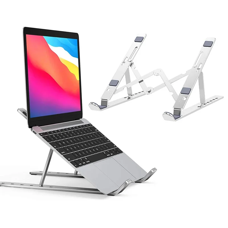 Foldable Laptop Stand for MacBook Pro Notebook, Aluminum Alloy, Tablet Holder, Portable Desktop Bracket, PC Holder
Foldable Laptop Stand for MacBook Pro Notebook, Aluminum Alloy, Tablet Holder, Portable Desktop Bracket, PC Holder