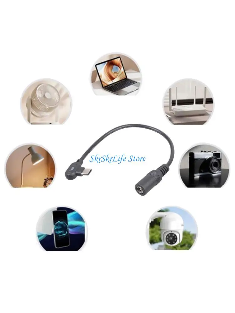E65E Type C To 5.5x2.1mm Power Cord 3A Current 9V 12V 15V 20V For LED Lights Security Cameras Routers
E65E Type C To 5.5x2.1mm Power Cord 3A Current 9V 12V 15V 20V For LED Lights Security Cameras Routers