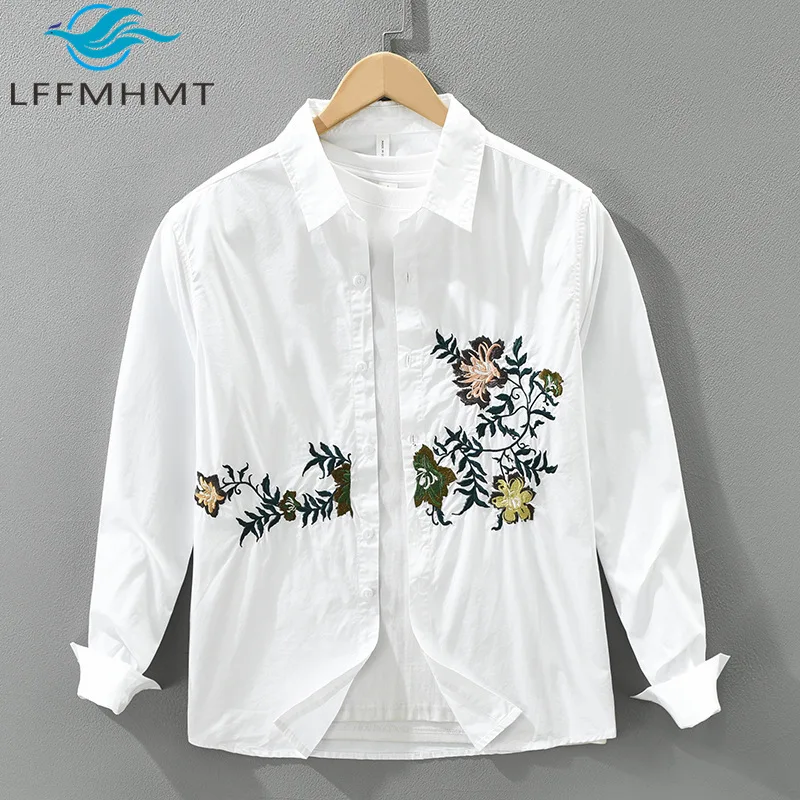 7823 Heavy-Work Embroidery Long-Sleeve Men's Shirt High-Quality Comfortable Casual Autumn Fashionable Versatile Relaxed Fit Tops
7823 Heavy-Work Embroidery Long-Sleeve Men's Shirt High-Quality Comfortable Casual Autumn Fashionable Versatile Relaxed Fit Tops