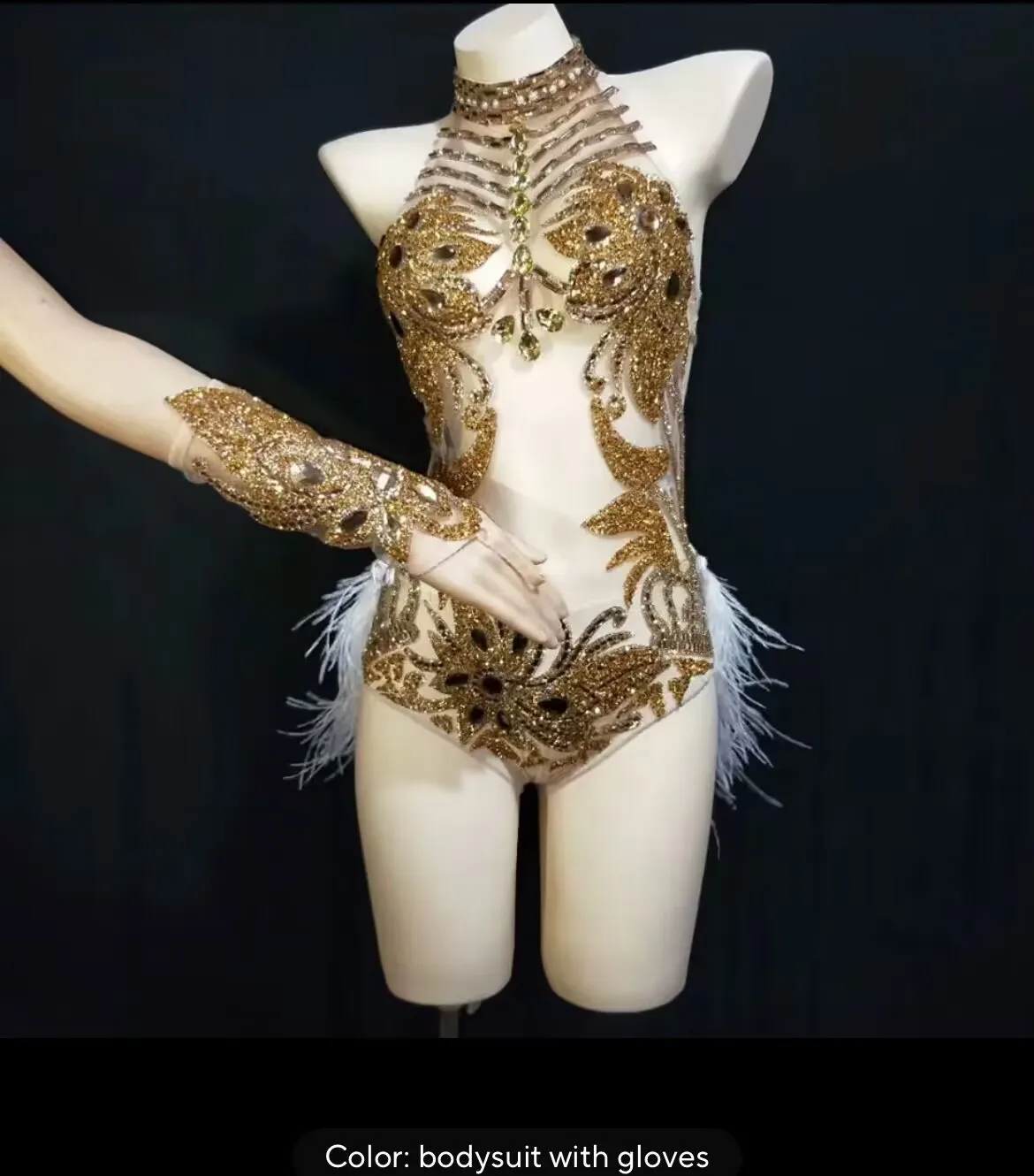 Silver Rhinestones White Feathers Bodysuit Sexy Perspective Crystals Jumpsuit Nightclub Female Clothing DJ Singer Dance Costumes
Silver Rhinestones White Feathers Bodysuit Sexy Perspective Crystals Jumpsuit Nightclub Female Clothing DJ Singer Dance Costumes