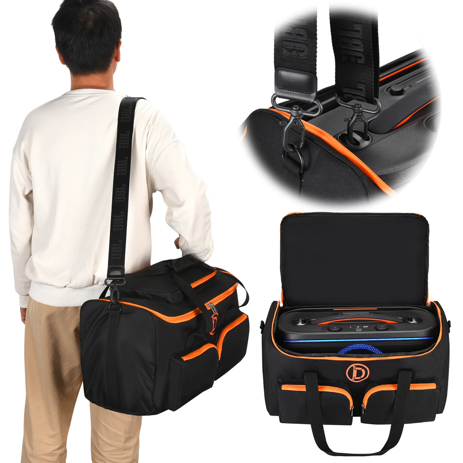 Travel Carrying Case Fit for JBL PartyBox On-The-Go Speaker Travel Storage Bag Large Capacity Multiple Pockets
Travel Carrying Case Fit for JBL PartyBox On-The-Go Speaker Travel Storage Bag Large Capacity Multiple Pockets