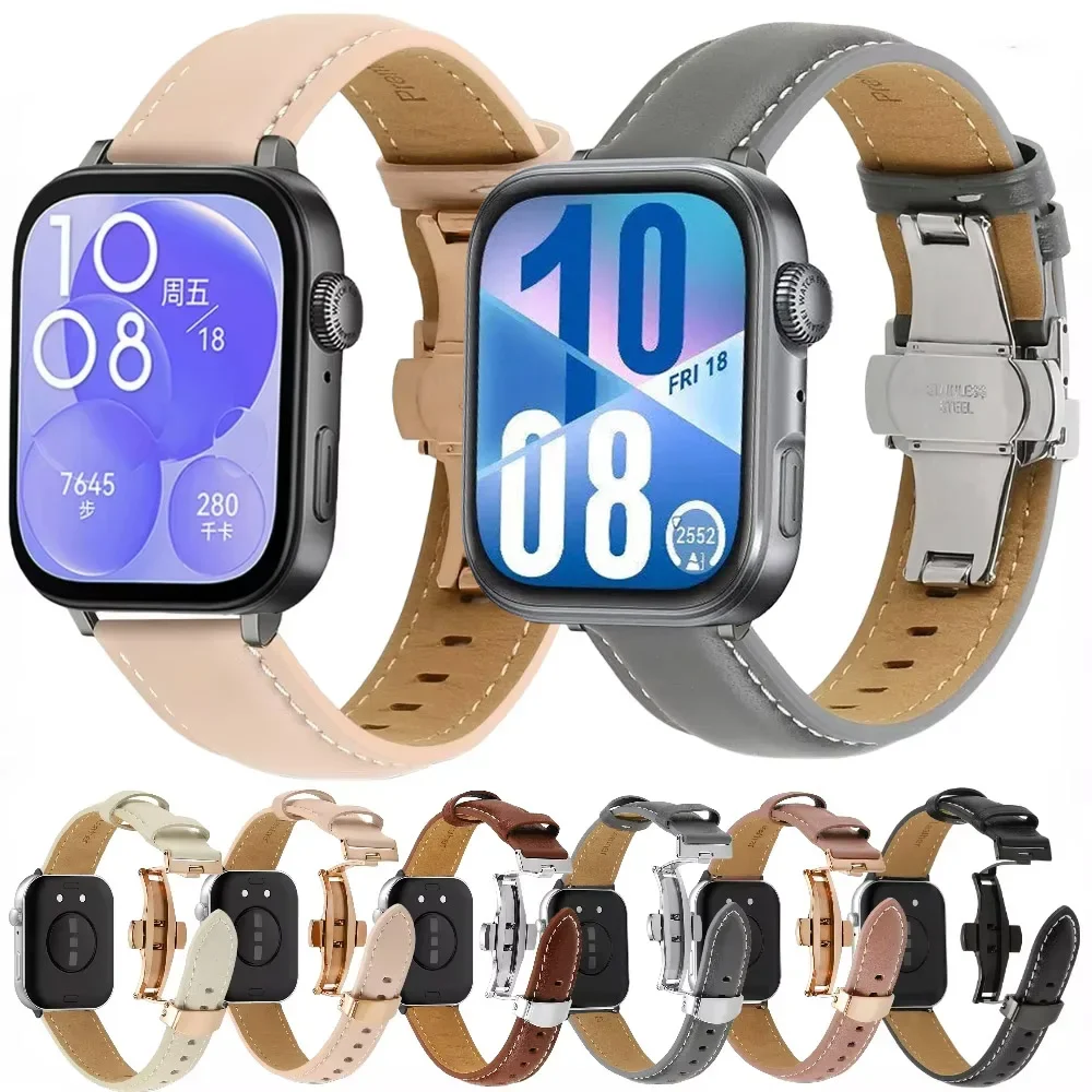 Leather Strap for Huawei Watch Fit 3/4/4 Pro Metal Butterfly buckle Bracelet Wristband for Huawei Watch Fit 4/3 Belt Accessories
Leather Strap for Huawei Watch Fit 3/4/4 Pro Metal Butterfly buckle Bracelet Wristband for Huawei Watch Fit 4/3 Belt Accessories